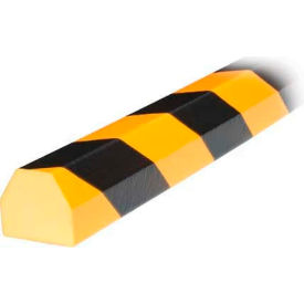 Surface Bumper Guard, Type CC, 196-3/4"L x 1-1/2"W x 1-1/2"H, Black & Yellow