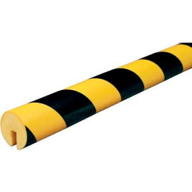 Edge Bumper Guard, Type B, 196-3/4"L x 1-9/16"W, Black & Yellow