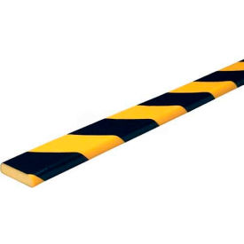 Knuffi Flat Bumper Guard, Type F, 196-3/4"L x 1-9/16"W x 7/16"H, Black & Yellow