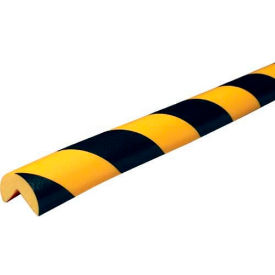 90-Degree Corner Bumper Guard, Type A, 196-3/4"L x 1-9/16"W, Black & Yellow