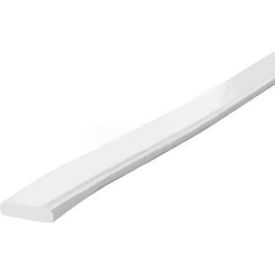 Flat Bumper Guard, Type F, 196-3/4"L x 1-9/16"W x 7/16"H, White