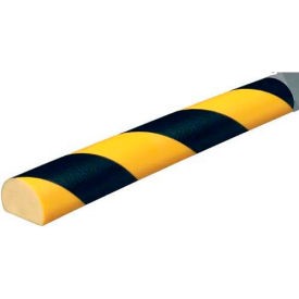 Surface Bumper Guard, Type C, 196-3/4"L x 1-9/16"W, Black & Yellow