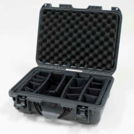 Case w/Padded Divider, 18-11/16"L x 14-13/16"W x 7"H, Graphite
