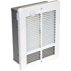 Forced Air Wall Heater With Built-In Single Pole Thermostat, 1500W, 120V, White
