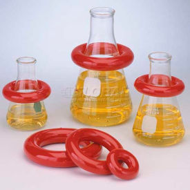 Red Round Lead Ring, Vikem Vinyl Coated, 0.5 lb., Fits 125-500ml Flasks, 1/PK
