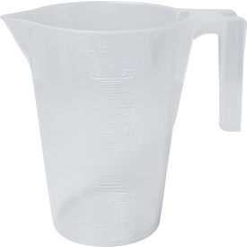 PP Tall Graduated Pitcher, 500ml Capacity, 10ml Graduation, Clear, 1/PK