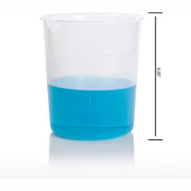 Graduated Griffin Low-Form Beaker, 4000ml Capacity, 1000ml Graduation, Clear, 1/PK