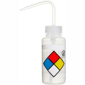 LDPE Wash Bottles 250ml, Write On Label, Natural Cap, Wide Mouth, 4/PK