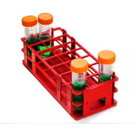 PP Test Tube Rack for 25-30mm Tubes, 21 Places, Red, 1/PK