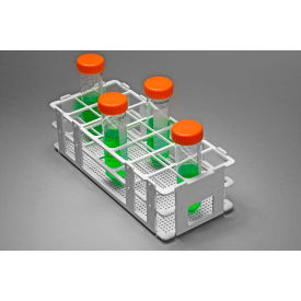 No-Wire PP Test Tube Rack, For 25-30mm Tubes, 21 Places, White, 1/PK
