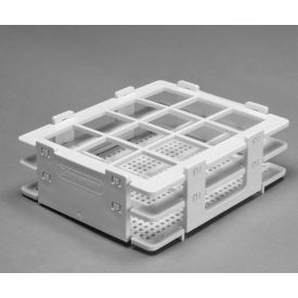 No-Wire PP Bottle And Vial Rack For 20-25mm Vials, 12 Places, White, 1/PK