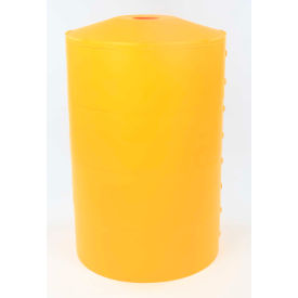 Poletector Light Pole Guard, 26" Diameter x 41-1/4" Height, 4 Rings, Yellow