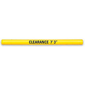 Clearance Bar, 7"Diameter x 120"Length, Yellow with Graphics