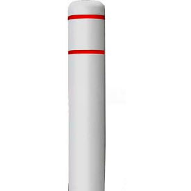 Bollard Cover, 4-1/2"Dia. X 52"H, White without Tape