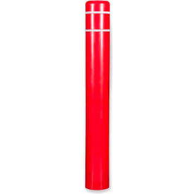Bollard Cover, 8-7/8"Dia. X 72"H, Red Without Tape