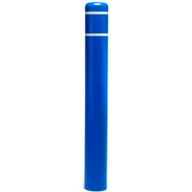Bollard Cover, 7"Dia. X 72"H, Blue With No Tape