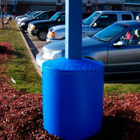 Light Pole Guard, 26"Dia. X 41-1/4"H, 4 Rings, Blue