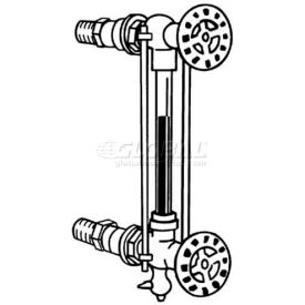 Gauge Glass & Valve Set, 1/2"Pipe Size X 5/8"Dia. X 12"L