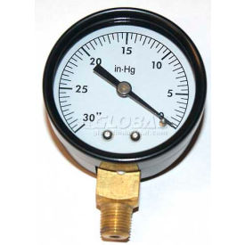 Mitco Pump Test Gauge, 0-30 Hg Vacuum, 2" Face