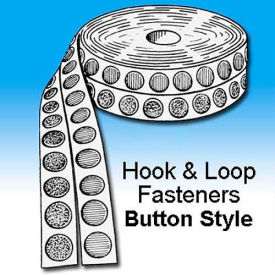 Hook, & Loop Fastener, 3/4" Buttons, Black