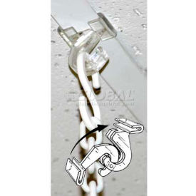 Clear Hinged Ceiling Hook, 3/4"W X 1-3/8"L