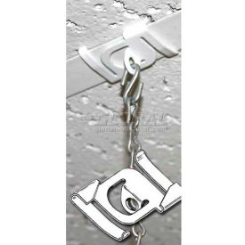 Secure Metal Twist Ceiling Loop, 7/16"Dia. Loop, 1-1/2"L