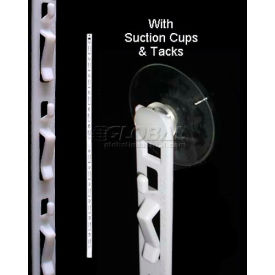 12 Station Clip Strip with Suction Cup, 32-1/2" Length, White