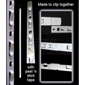 12 Station Clip Strip, 32-1/2"L, White