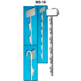 Metal Merchandising Strips, 6 Stations, 15-1/2"L