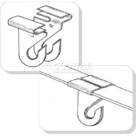 Aluminum Ceiling Right Hook, 1-1/4"L, White