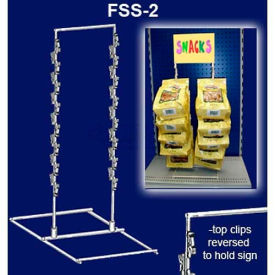 Free Standing Snack Rack, 2 Wands, 28 Hooks, 24-1/2"H X 8-1/4"W, 10" X 9" Base