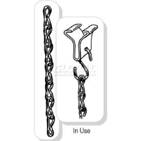 Jack Chain Kit, (2) #16 Chains, 48"L, (4) 1" "S" Hooks, Plated Steel