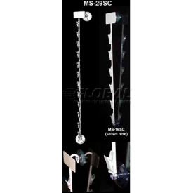 Metal Merchandising Strip with Suction Cup, Black