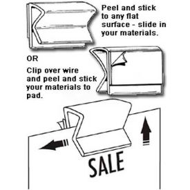 All Purpose Adhesive Clip, 1"L X 1"W