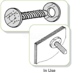 Push Lock Fastener & Washer, 1/2" Capacity