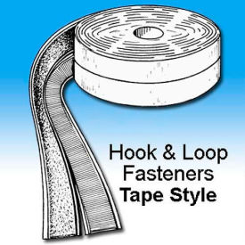 Hook, & Loop Fastener, 1" Tape,White, 1" Hook