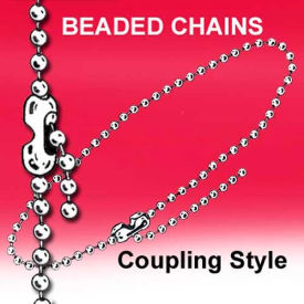 Beaded Chain, Coupling Style, 6"L