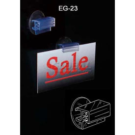 Suction Cup Flush Mount Sign Holder, 1", Pvc, Clear
