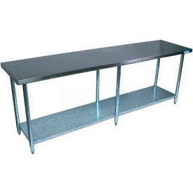430 Stainless Steel Table, 96 x 24", Undershelf, 18 Gauge
