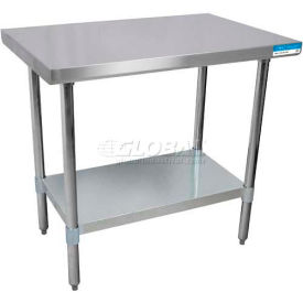430 Stainless Steel Table, 36 x 30", Galvanized Undershelf, 18 Gauge