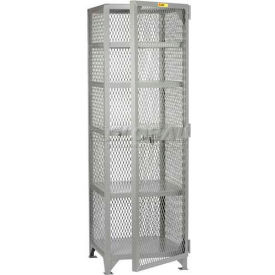 1-Tier 1 Door Welded Compact Vented Locker, 24"W x 24"D x 78"H, Gray, Assembled
