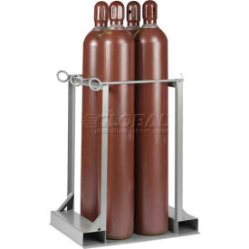 Vertical, 4 Cylinder Gas Pallet Stand, 33"W x 25"D x 41"H