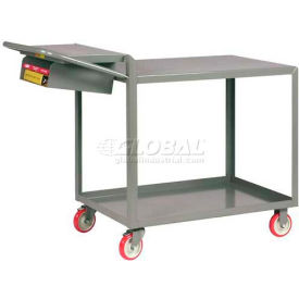 Order Picking Truck w/2 Shelves & Storage Pocket, 32"L x 18"W x 39"H, Gray