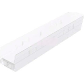 Plastic Nesting Storage Shelf Bin 4-1/8"W x 23-5/8"L x 4"H Clear