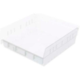 Plastic Nesting Storage Shelf Bin 11-1/8"W x 11-5/8"L x 4"H Clear