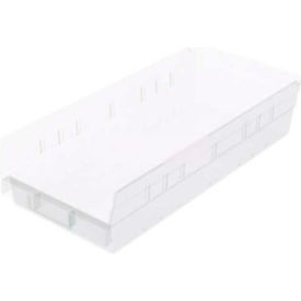 Plastic Nesting Storage Shelf Bin 8-3/8"W x 17-7/8"L x 4"H Clear