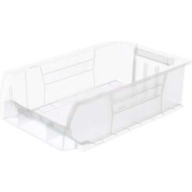 Plastic Super-Size Stacking Bin, 20"L x 12-3/8"W x 6"H, Clear
