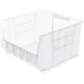 Plastic Super-Size Stacking Bin, 20"L x 18-3/8" W x 12"H, Clear