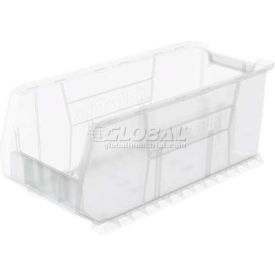 Plastic Super-Size Stacking Bin, 23-7/8"L x 11"W x 10"H, Clear