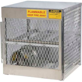 Horizontal, 4 Cylinder, Aluminum Storage Cabinet, 30"W x 32"D x 33-1/2"H, Manual Close